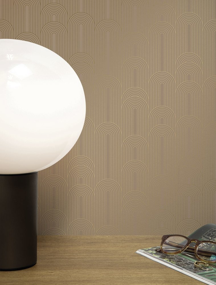 KEK Amsterdam Golden lines wallpaper 100x280cm nude / gold MW-079