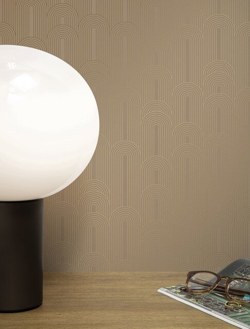 KEK Amsterdam Golden lines wallpaper 100x280cm nude / gold MW-079