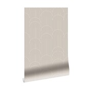 KEK Amsterdam Papier peint lignes graphiques 100x280cm sable WP-735