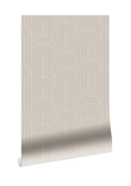 KEK Amsterdam Grafiska linjer tapet 100x280cm sand WP-735