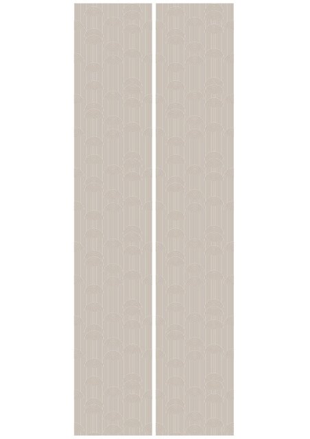 KEK Amsterdam Papier peint lignes graphiques 100x280cm sable WP-735