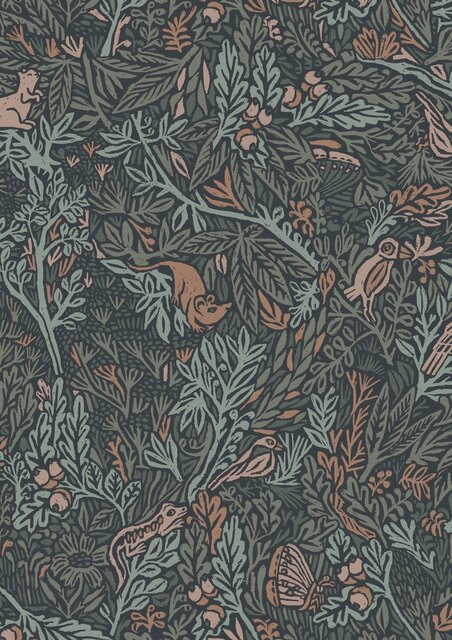 KEK Amsterdam Botanical pattern wallpaper 100x280cm FR-021