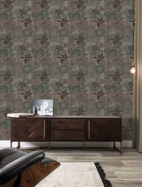 KEK Amsterdam Botanical pattern wallpaper 100x280cm FR-015