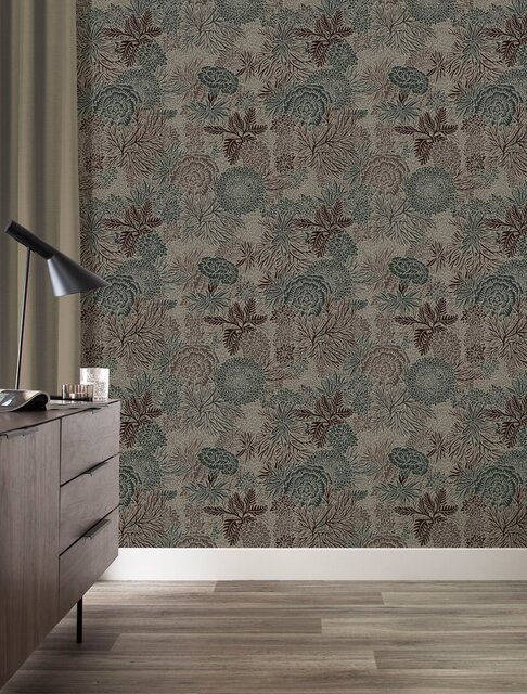 KEK Amsterdam Botanical pattern wallpaper 100x280cm FR-015