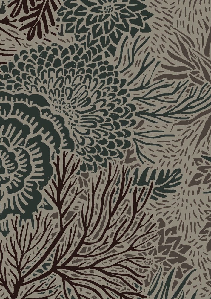 KEK Amsterdam Botanisk mønster tapet 100x280cm FR-015