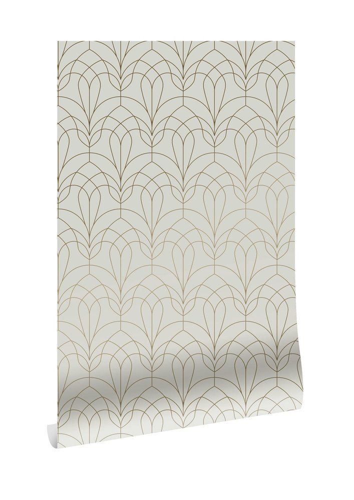 KEK Amsterdam Golden lines wallpaper 100x280cm sand / gold MW-083 KEK Amsterdam Golden lines wallpaper 100x280cm sand / gold MW-083