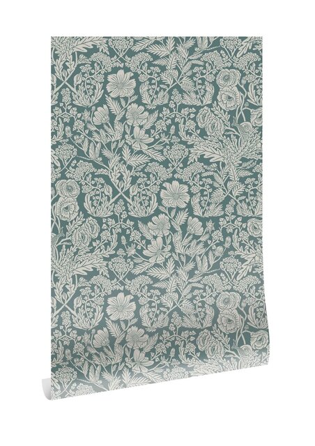 KEK Amsterdam Ritad blommig tapet 100x280cm - FR-001