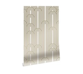 KEK Amsterdam Carta da parati linee dorate 100x280 cm bianco sporco / oro MW-087