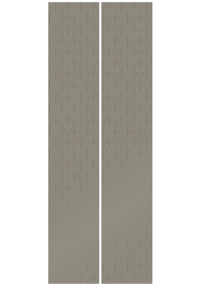 KEK Amsterdam Gyllene linjer tapet 100x280cm taupe / guld MW-085