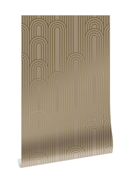 KEK Amsterdam Gyllene linjer tapet 100x280cm naken / guld MW-089