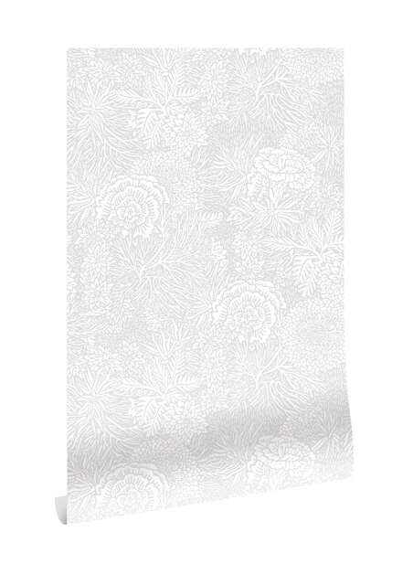 KEK Amsterdam Papier peint floral dessiné 100x280cm gris - FR-011