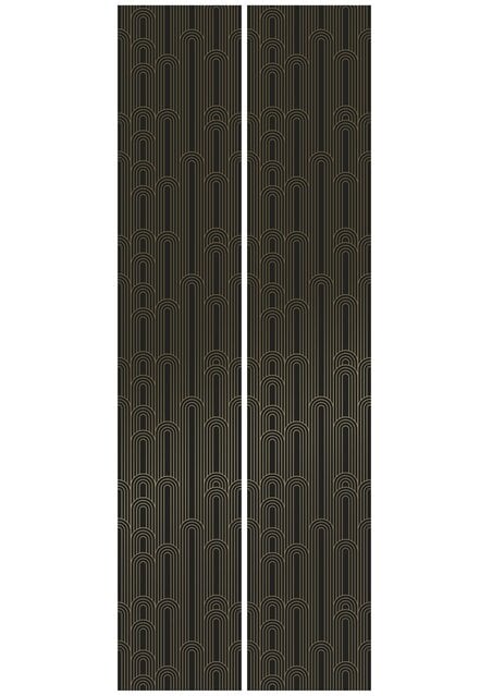 KEK Amsterdam Papel pintado lineas doradas 100x280cm negro / dorado MW-091