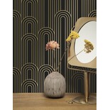 KEK Amsterdam Papel pintado lineas doradas 100x280cm negro / dorado MW-091 KEK Amsterdam Papel pintado lineas doradas 100x280cm negro / dorado MW-091