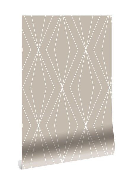 KEK Amsterdam Grafiska linjer tapet 100x280cm sand WP-741