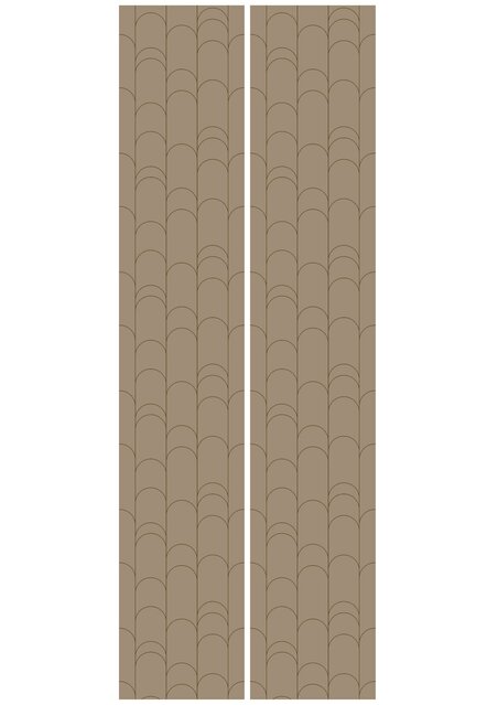 KEK Amsterdam Golden lines behang 100x280cm nude/goud MW-069