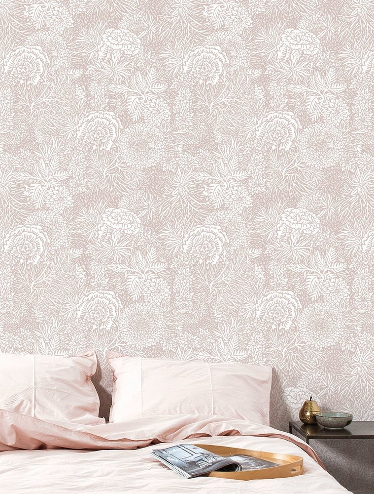 KEK Amsterdam Drawn floral wallpaper 100x280cm nude - FR-013 KEK Amsterdam Drawn floral wallpaper 100x280cm nude - FR-013