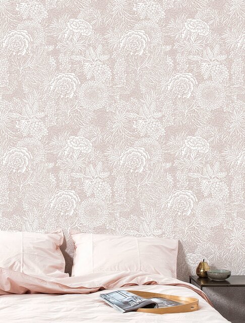 KEK Amsterdam Ritad blommig tapet 100x280cm naken - FR-013