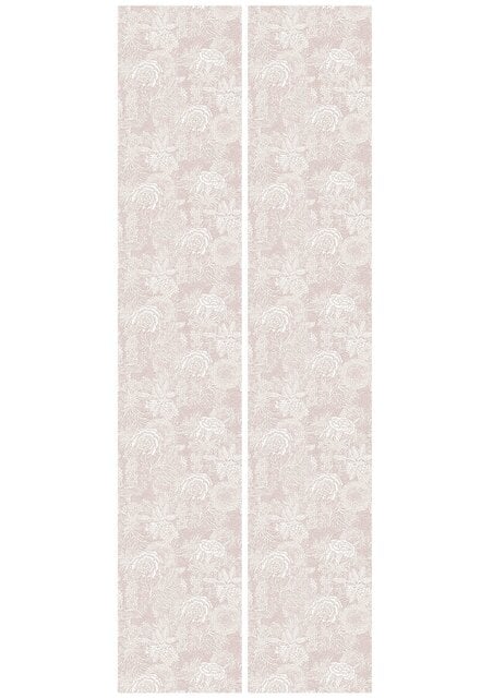 KEK Amsterdam Tegnet blomstertapet 100x280cm nøgen - FR-013