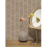 KEK Amsterdam Graphic lines wallpaper 100x280cm clay WP-739 KEK Amsterdam Graphic lines wallpaper 100x280cm clay WP-739