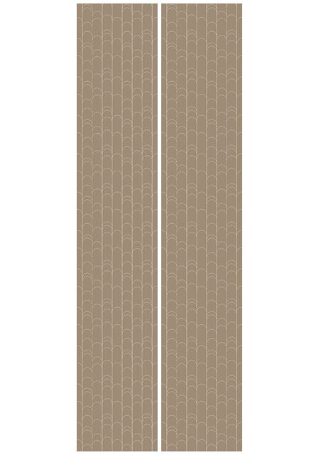 KEK Amsterdam Grafiska linjer tapet 100x280cm lera WP-739