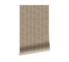 KEK Amsterdam Grafiske linjer tapet 100x280cm ler WP-739