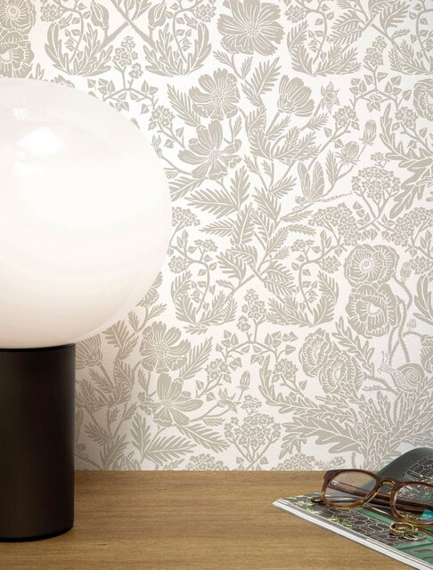 KEK Amsterdam Ritad blommig tapet 100x280cm beige - FR-005
