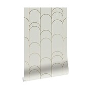 KEK Amsterdam Golden lines wallpaper 100x280cm sand/gold MW-068 KEK Amsterdam Golden lines wallpaper 100x280cm sand/gold MW-068