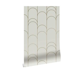 KEK Amsterdam Golden lines wallpaper 100x280cm sand/gold MW-068 KEK Amsterdam Golden lines wallpaper 100x280cm sand/gold MW-068
