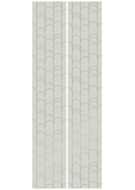 KEK Amsterdam Gyllene linjer tapet 100x280cm sand/guld MW-068