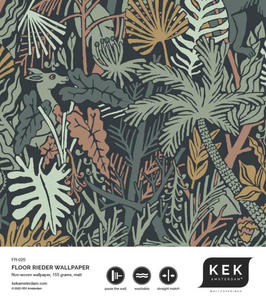 KEK Amsterdam Carta da parati botanica 100x280cm - FR-025 KEK Amsterdam Carta da parati botanica 100x280cm - FR-025