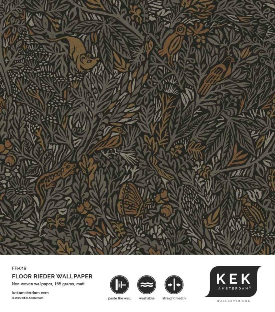 KEK Amsterdam Papier peint motif botanique 100x280cm FR-019 KEK Amsterdam Papier peint motif botanique 100x280cm FR-019
