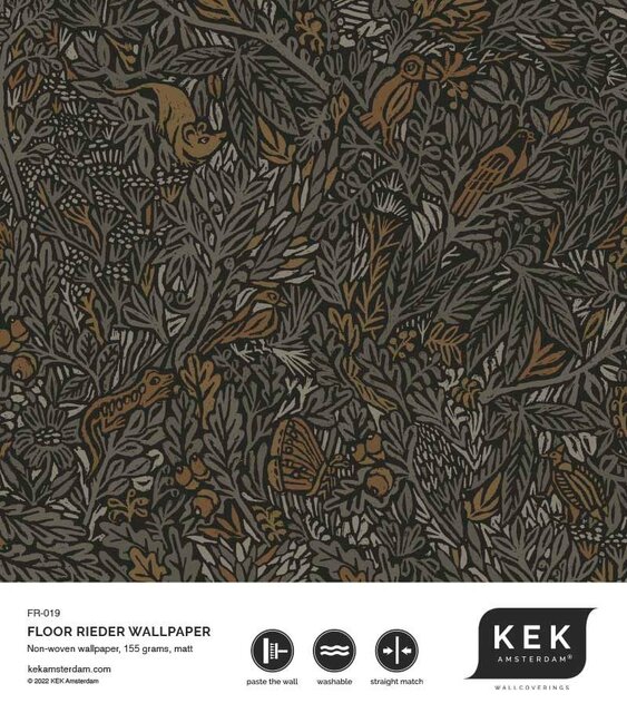 KEK Amsterdam Botaniskt mönster tapet 100x280cm FR-019