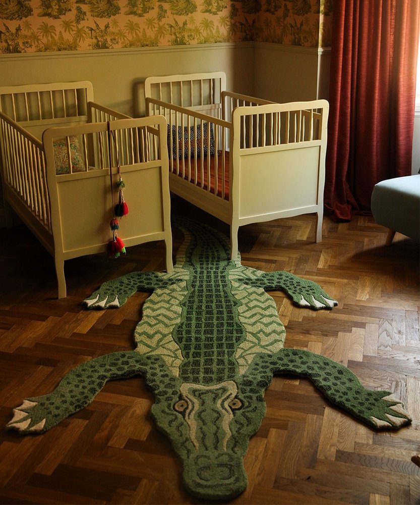 Doing Goods Coolio Tapis crocodile XL - 1.45.10.060.060.6 Doing Goods Coolio Tapis crocodile XL - 1.45.10.060.060.6