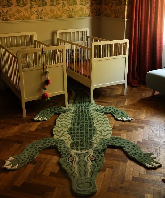 Doing Goods Coolio Tapis crocodile XL - 1.45.10.060.060.6 Doing Goods Coolio Tapis crocodile XL - 1.45.10.060.060.6