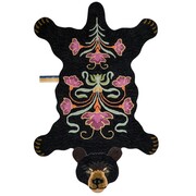 Doing Goods Tapis ours noir fleuri XL - 1.45.10.093.900.6