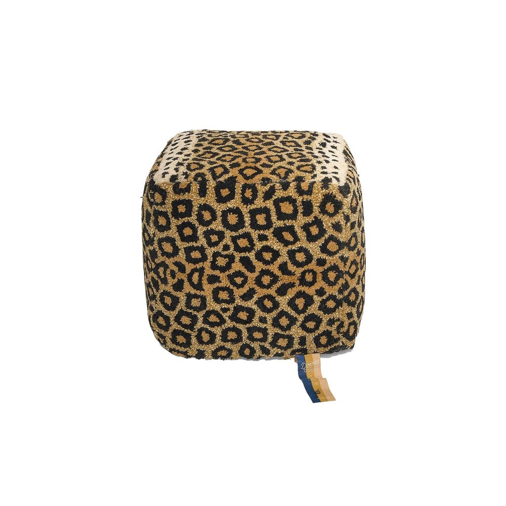 Leopard pouf on sale