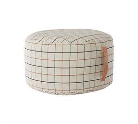 OYOY Puf Grid grande blanco roto