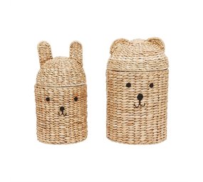 OYOY Cestini orso e coniglio set da 2 pezzi