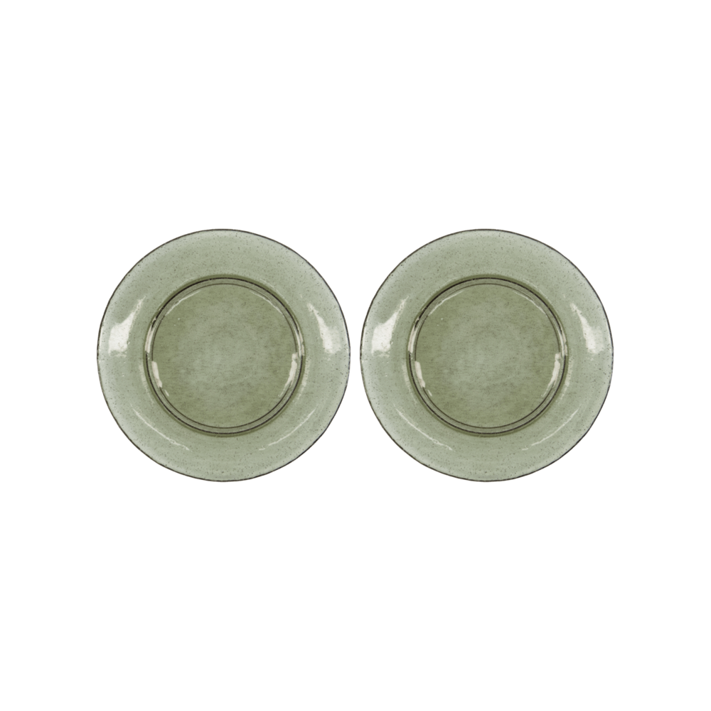 House Doctor Rain borden groen Ø27cm set van 6 stuks - 262681010 House Doctor Rain borden groen Ø27cm set van 6 stuks - 262681010