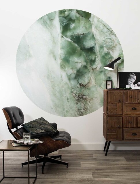 KEK Amsterdam Marmor tapet cirkelgrön SC-049 ø142,5cm