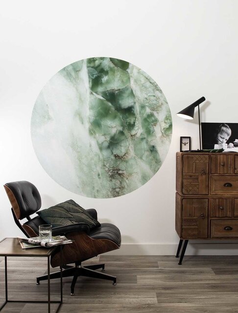 KEK Amsterdam Marmor tapet cirkelgrön SC-049 ø142,5cm