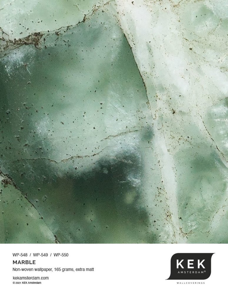 KEK Amsterdam Marble wallpaper circle green CK-049 ø190cm