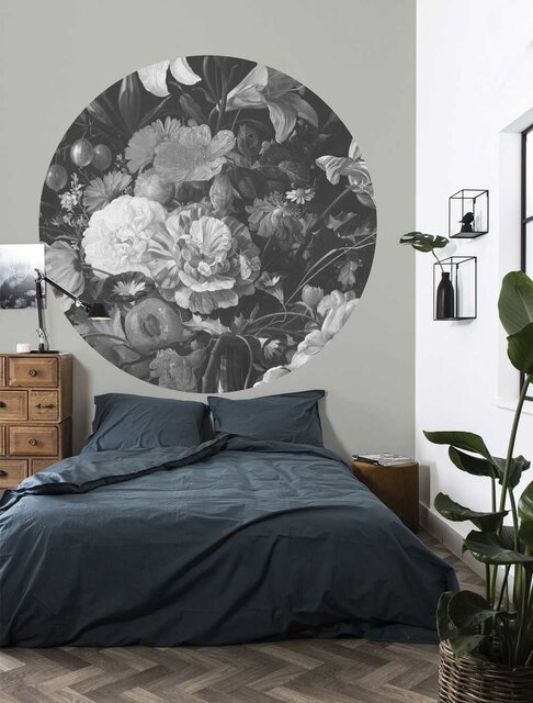 KEK Amsterdam Guldåldersblommor tapet cirkel CK-009 ø190 cm