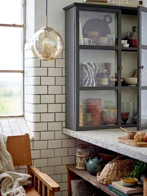 Bloomingville Florentinske vinglass brunt sett med 6 deler - 82057723