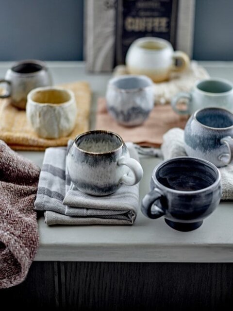 Bloomingville Paula mugs blue set of 6 pieces - 82057615