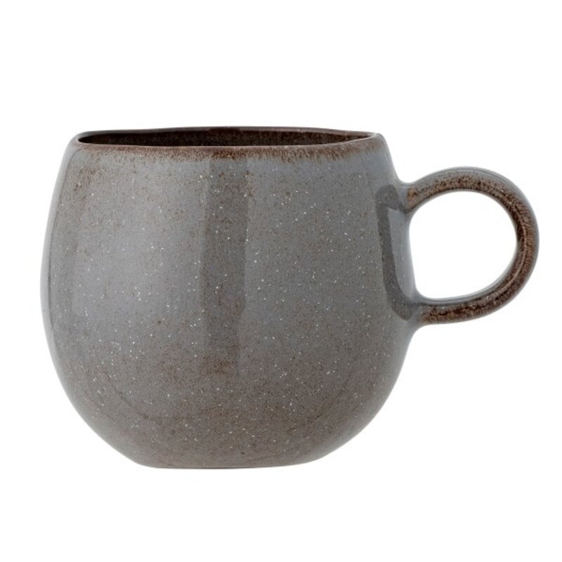 Bloomingville Carla Bowl, Müslischale In Orange Mit Grauem Rand Aus Carla Geschirr Serie