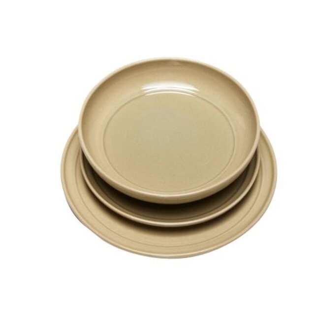 Hubsch Amare mattallrikar brunt set med 6 delar - 211713