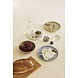 Hubsch Amare dinerborden bruin set van 6 stuks - 211713 Hubsch Amare dinerborden bruin set van 6 stuks - 211713