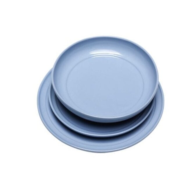 Hubsch Platos llanos Amare azul claro, juego de 12 piezas - 211714