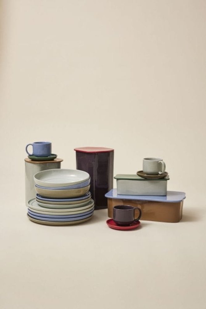 Hubsch Amare Teller Hellblau 6er Set - 211711 Hubsch Amare Teller Hellblau 6er Set - 211711